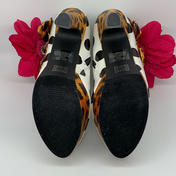 Iron Fist  Women’s Lolita Polka Dot Platform Heels Size 7 Retro Pinup Goth Style - Picture 6 of 7